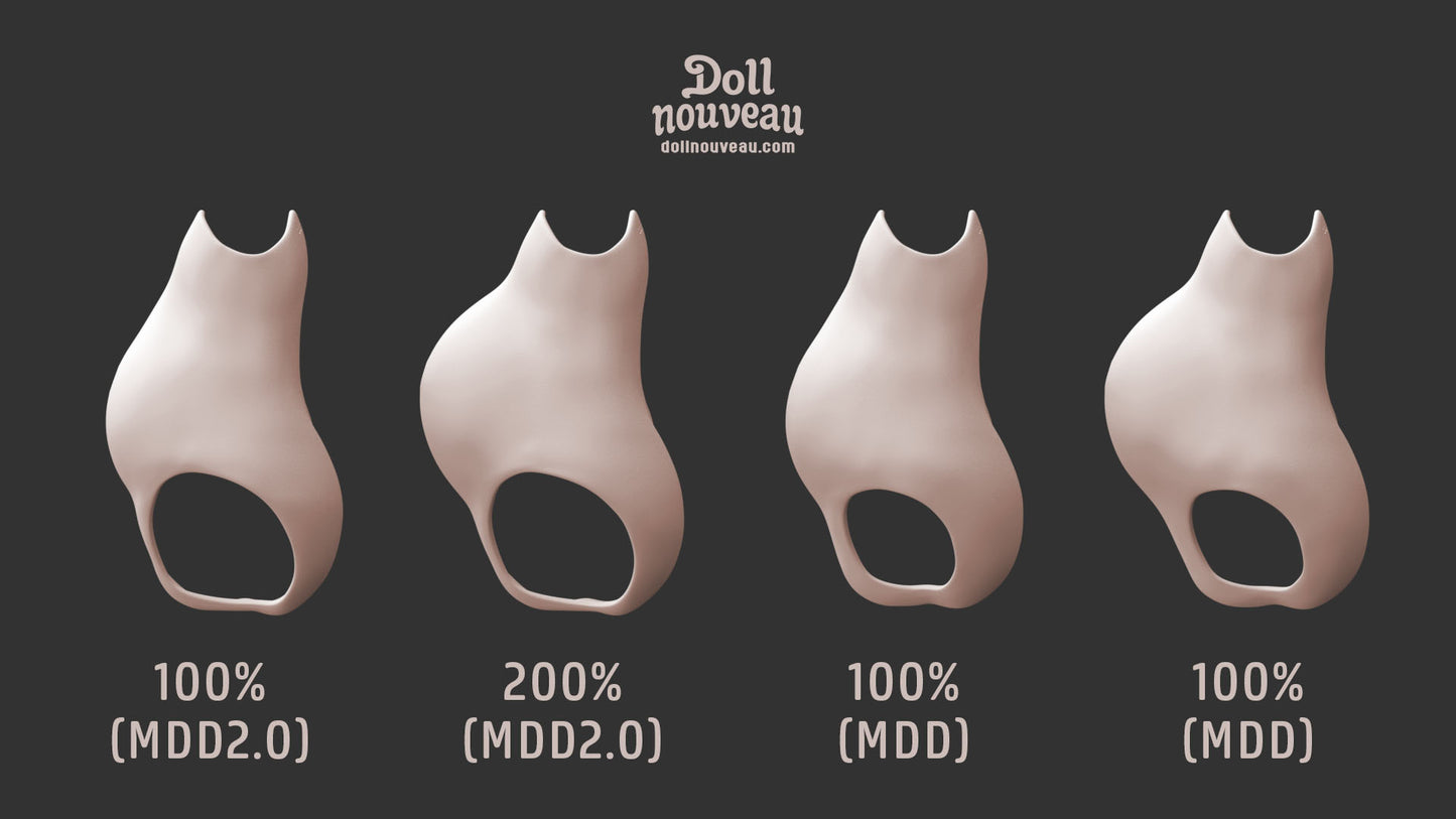 MDD Food Baby Belly 200% - Semi-White