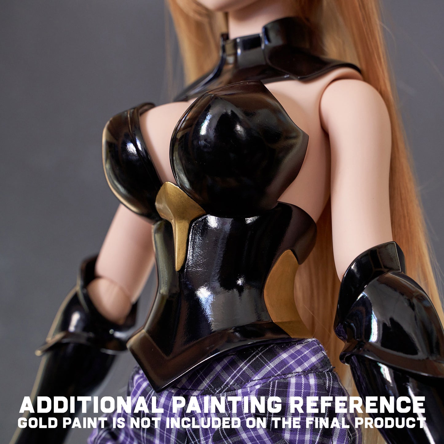 DD Breastplate L Shapely - Glossy Black