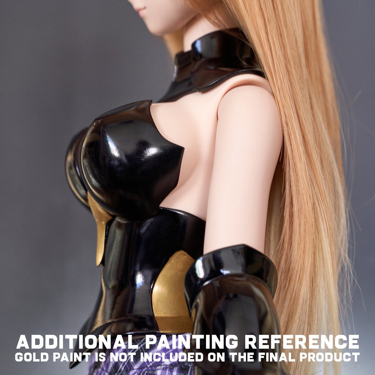 DD Breastplate L Shapely - Glossy Black