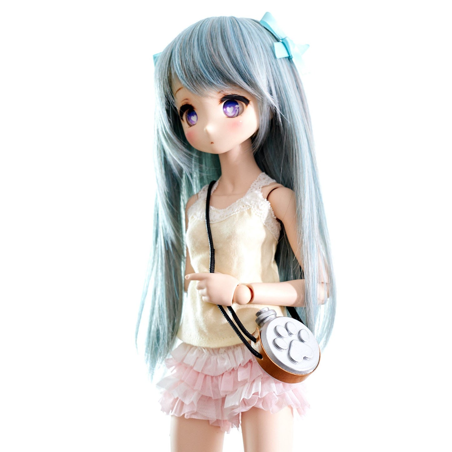 Paw Print Water Bottle Shaped Bag (Silver)