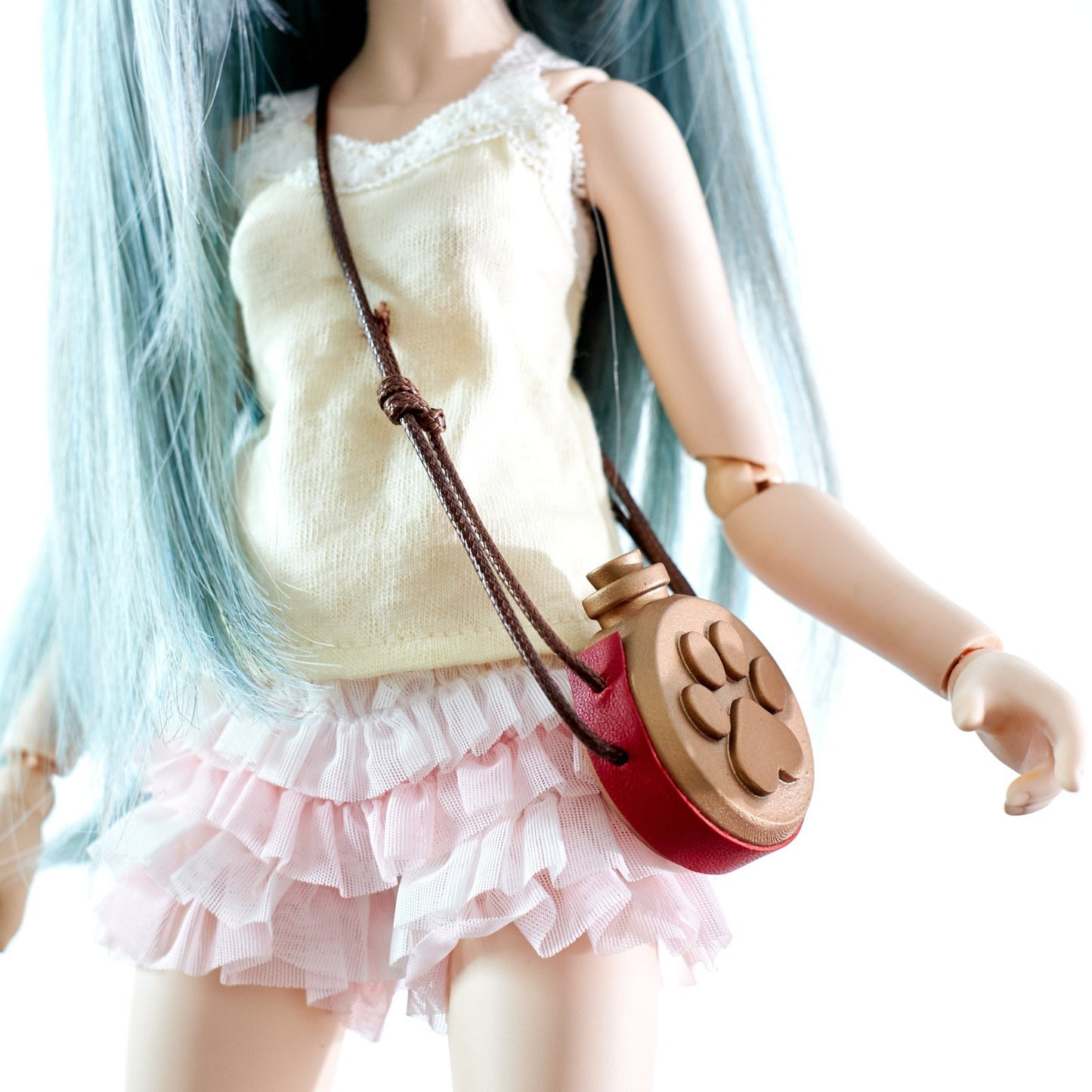 Paw Print Water Bottle Shaped Bag (Copper)