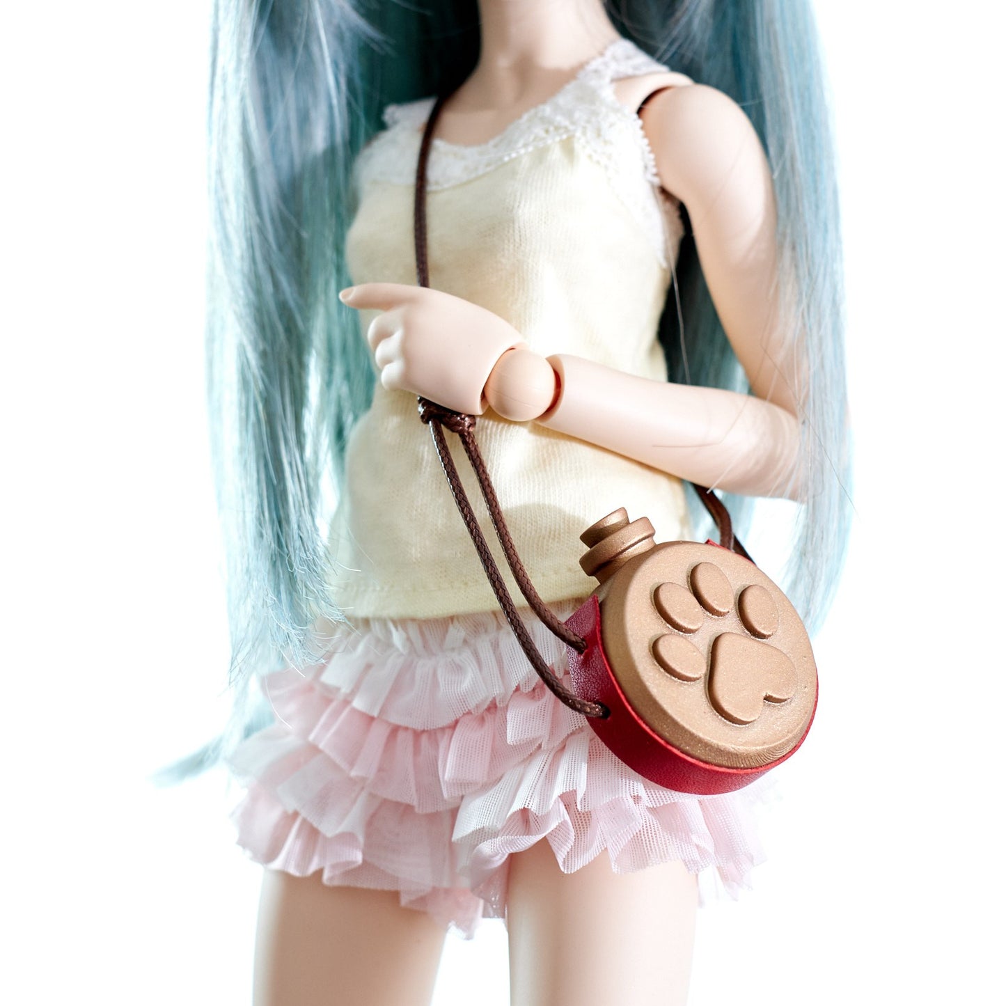 Paw Print Water Bottle Shaped Bag (Copper)