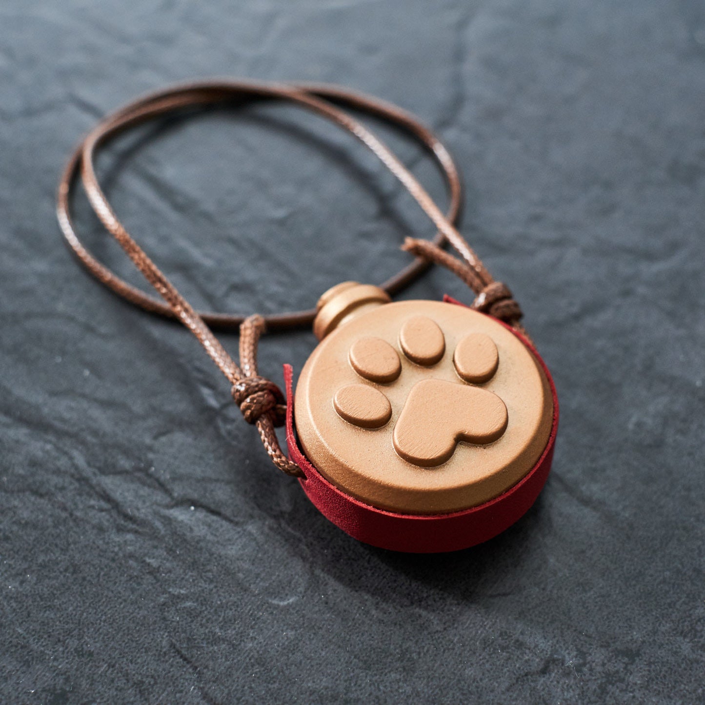 Paw Print Water Bottle Shaped Bag (Copper)