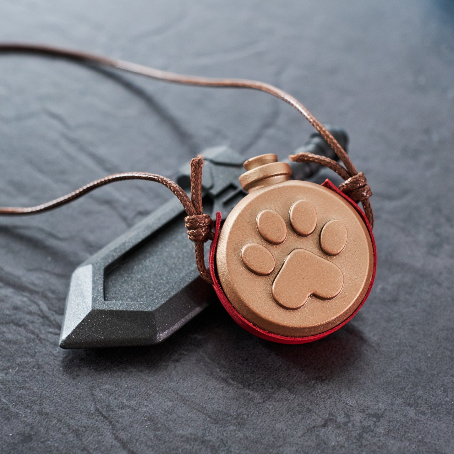 Paw Print Water Bottle Shaped Bag (Copper)