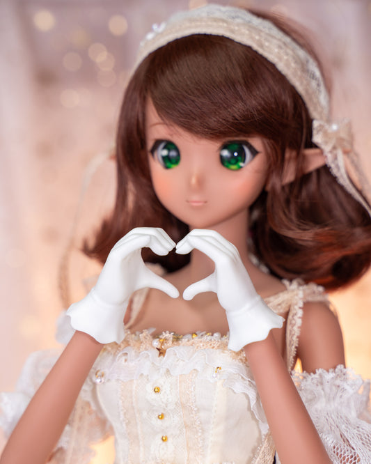 Smart Doll Wrist-Length Gloves - Heart