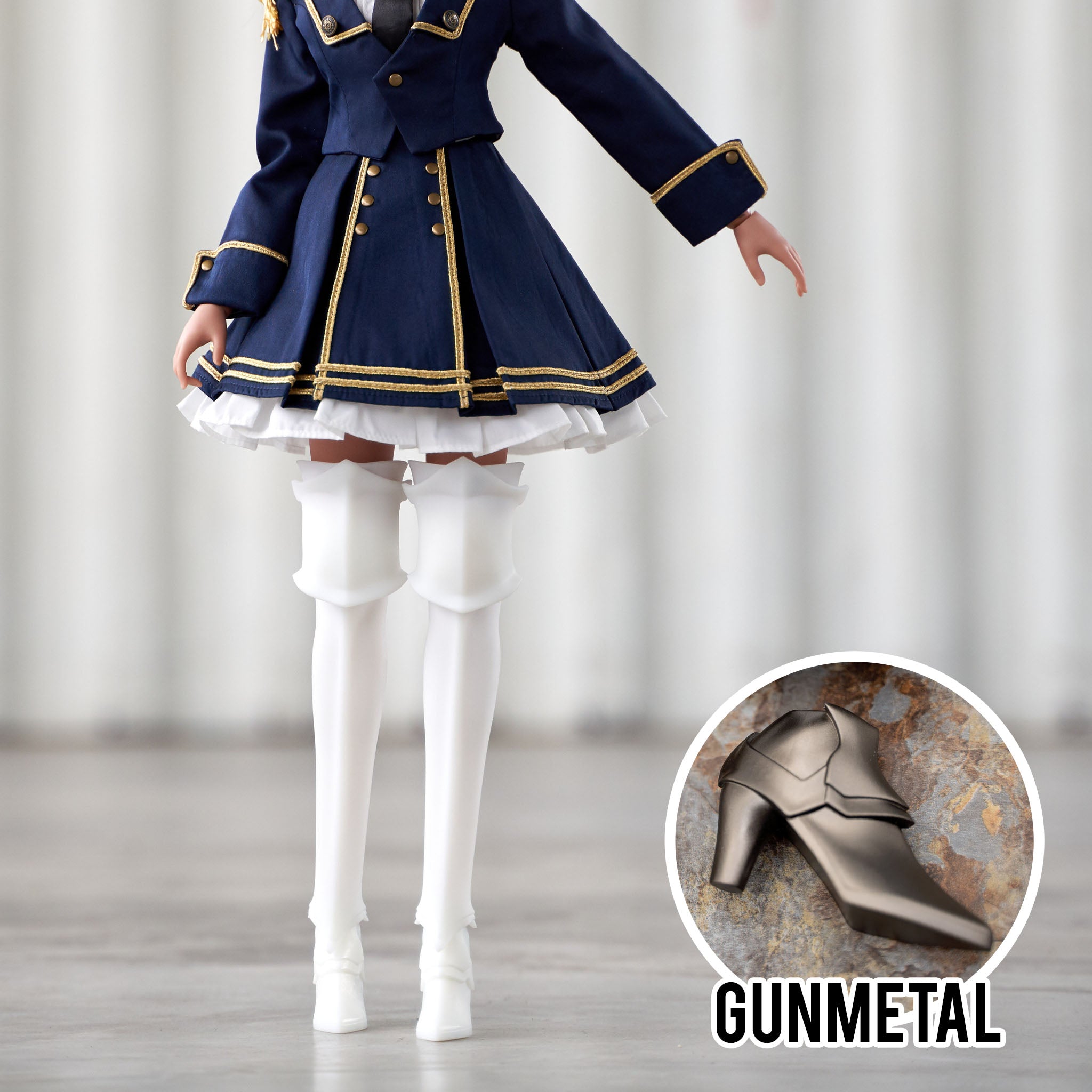 Smart Doll's Leg Armour - Gunmetal
