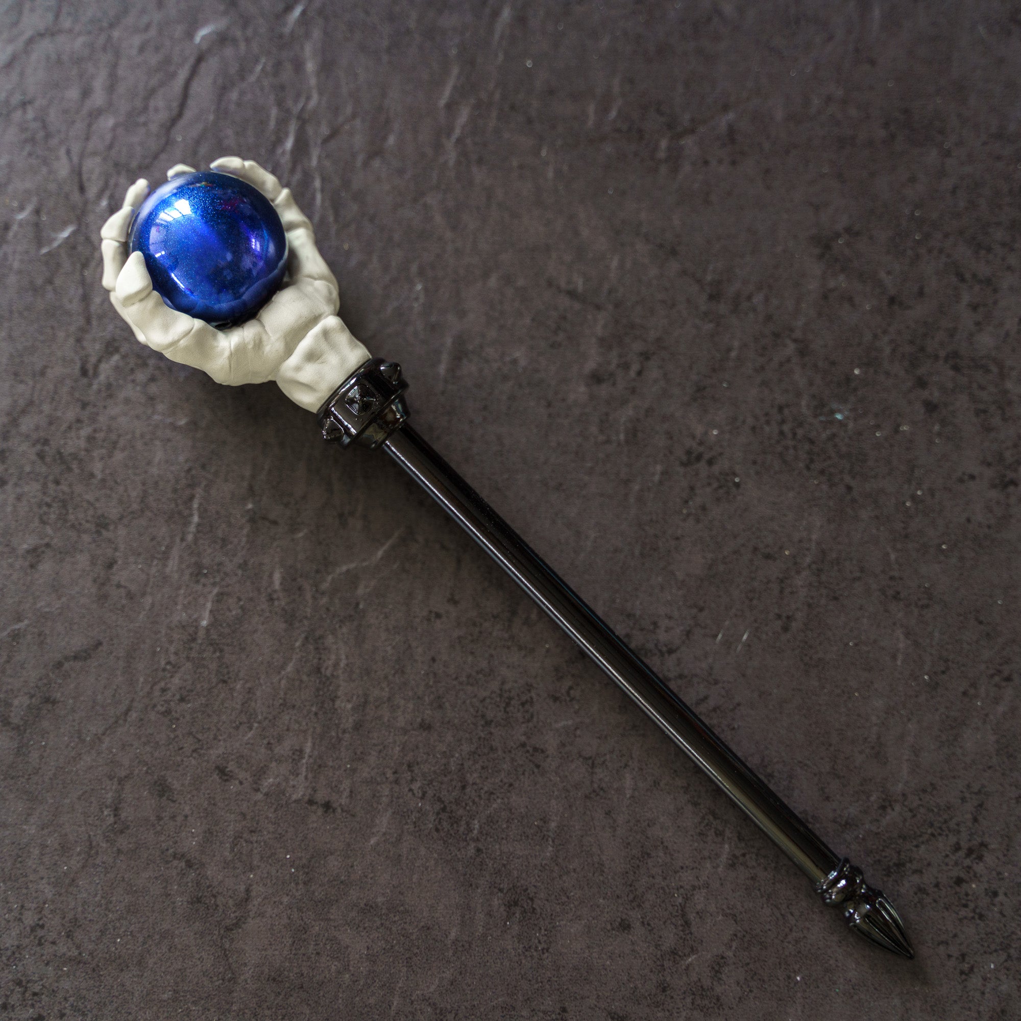 Wizards Staff Bone Claw - Metallic Blue